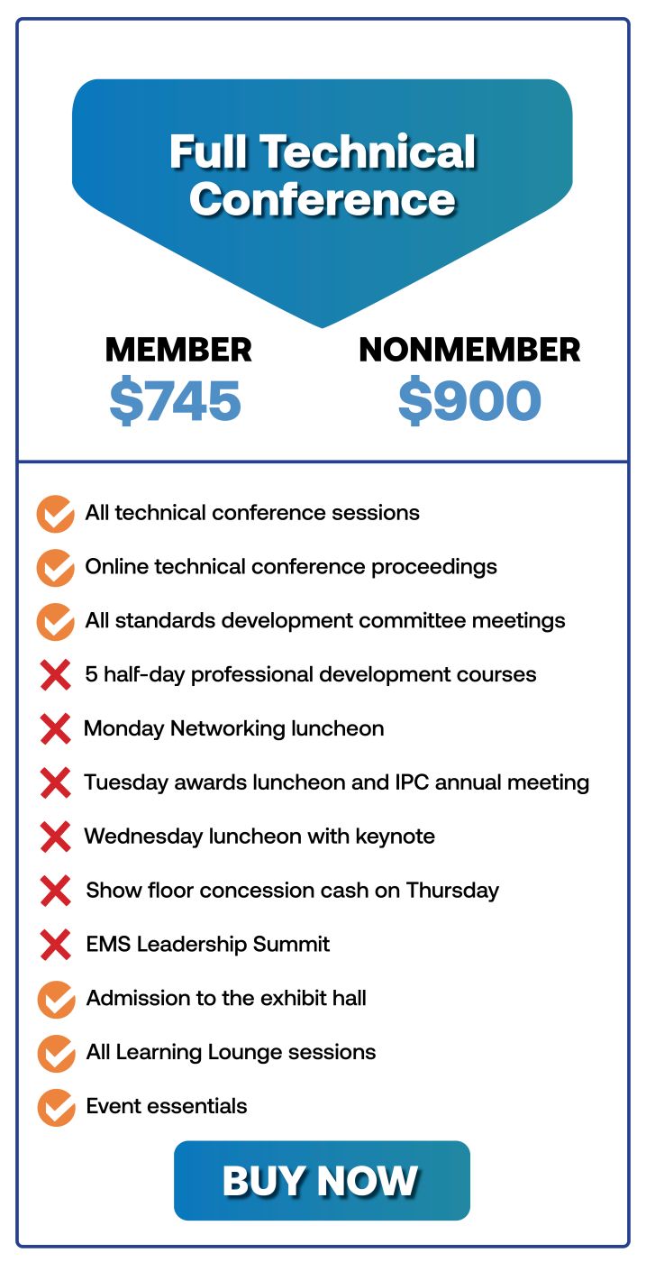 2025 Registration Options IPC APEX EXPO 2025